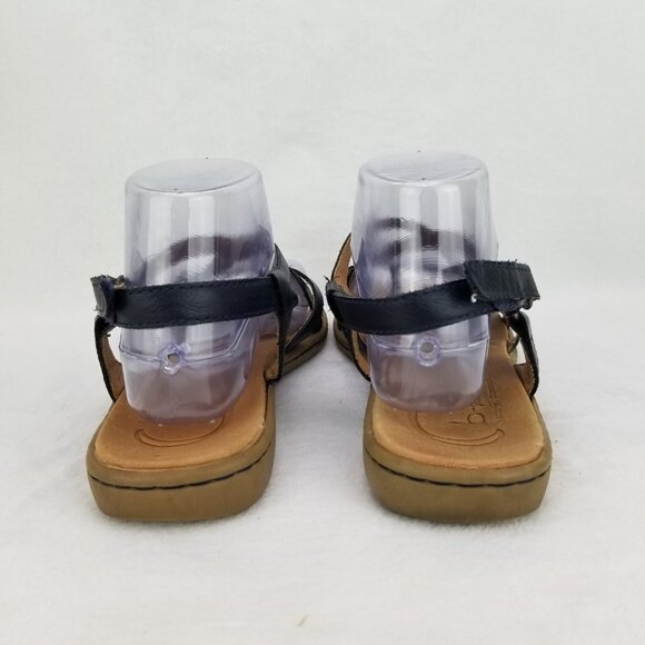 ✅B.O.C Born Concept Black Faux Leather Thong Strappy Slingback Sandals Womens 8M - Picture 8 of 11